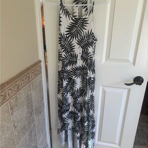 C&C California Black and White High Low Dress